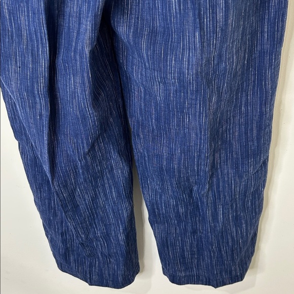 ATHLETA Blue Cabo Linen Wide Leg Textured Pants Size 4 Petite - Picture 11 of 16